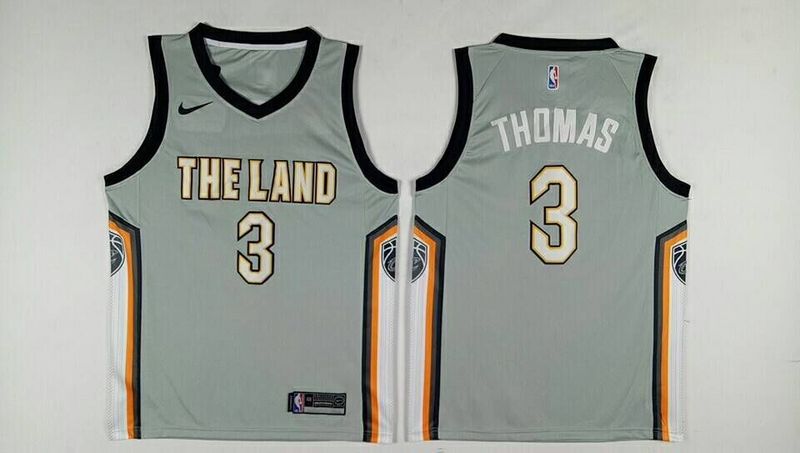 Men Cleveland Cavaliers #3 Thomas Grey City Edition Nike NBA Jerseys